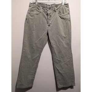 7 For All Mankind Green Straight Leg Regular Cotton Jeans Men's Size 36 USA‎